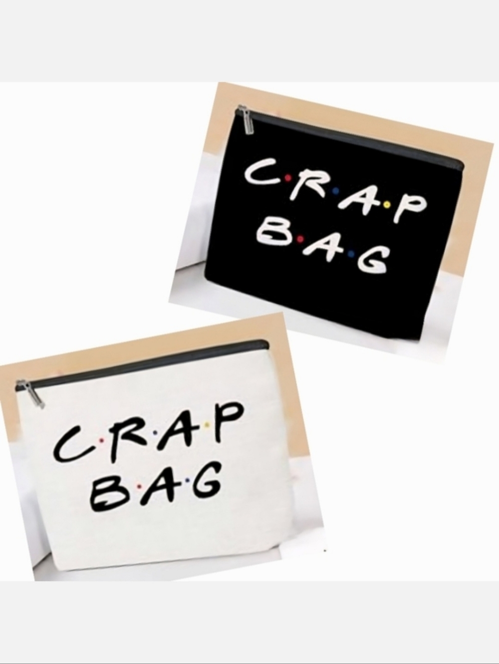 NWT Choice Of Friends Crap Bag Waterproof Canvas Makeup/Essentials Bag